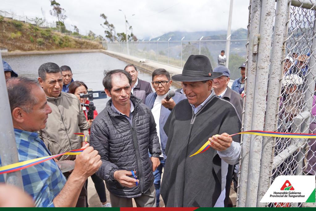 ENTREGA DEL MURO DE CONTENCIÓN EN RESERVORIO HUASIPAMBA, PELILEO