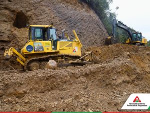 Avance en obras de la vía intercomunitaria Quisapincha