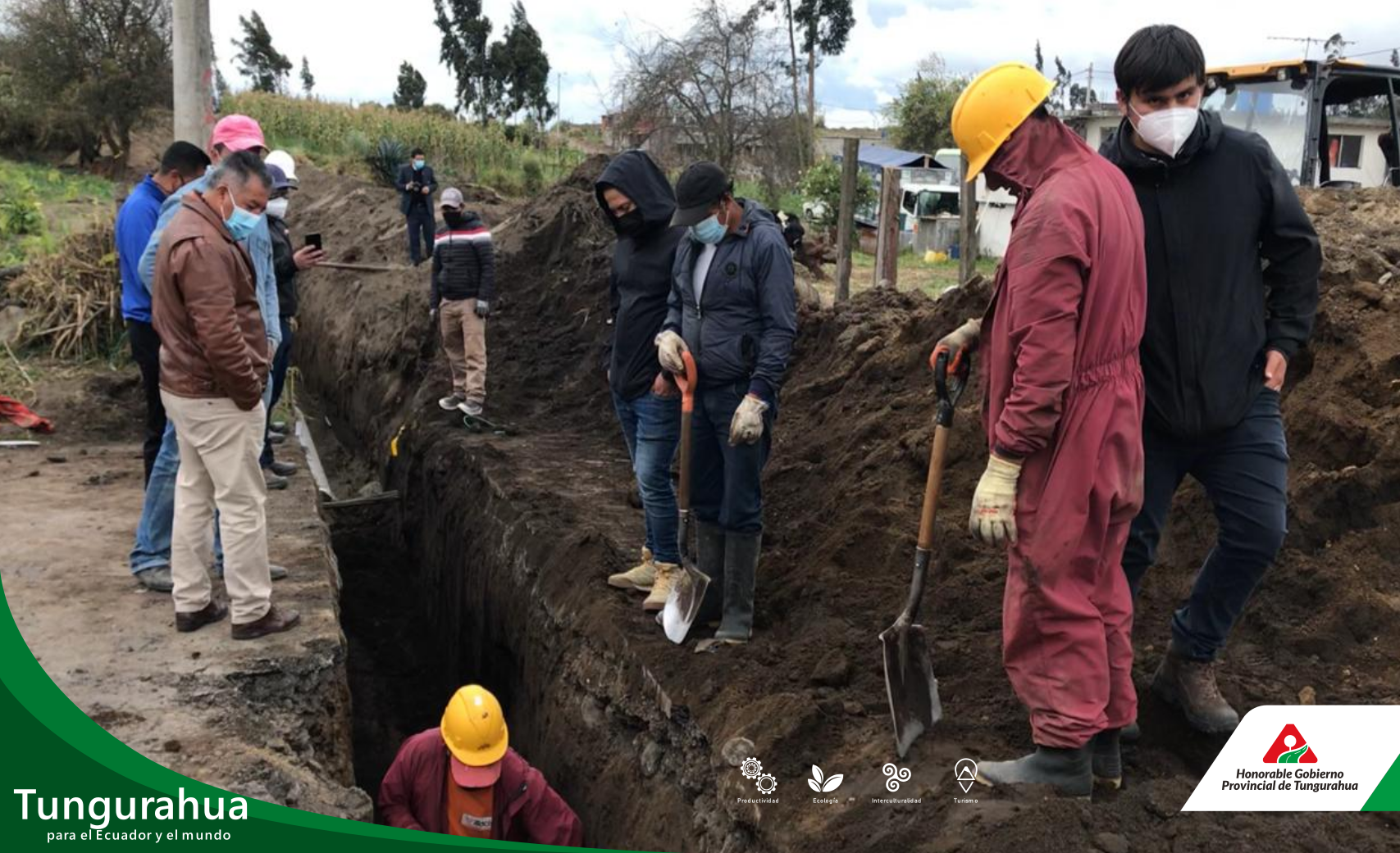 Gobierno Provincial de Tungurahua construye obras hídricas en la loma Katitawa y en Benítez